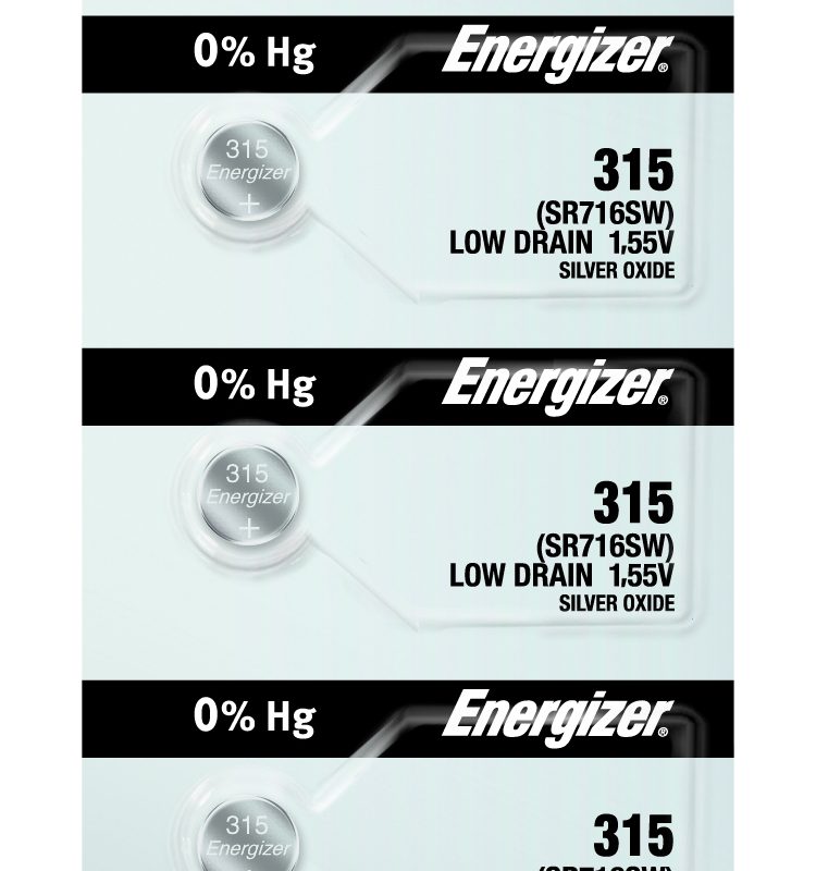 Photo of Energizer 315 Silver Oxide Button Cell, 5pc