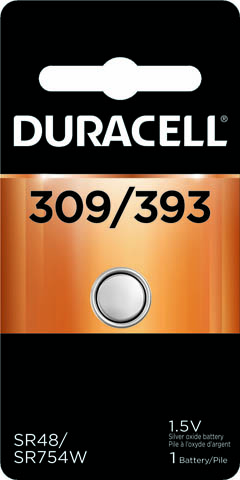 Photo of Duracell 309/393 Silver Oxide Button Cell, 1pk
