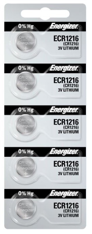 Photo of Energizer CR1216 Lithium Coin Cell, 5pc