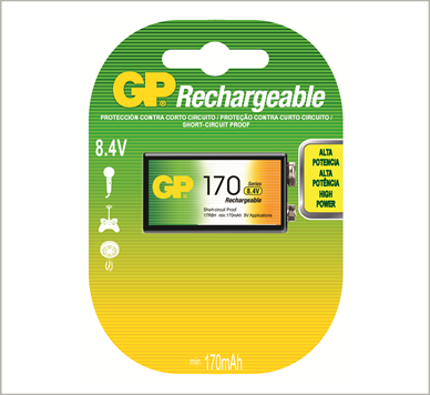 Photo of GP 9V NiMh Rechargeable Battery, 1pk