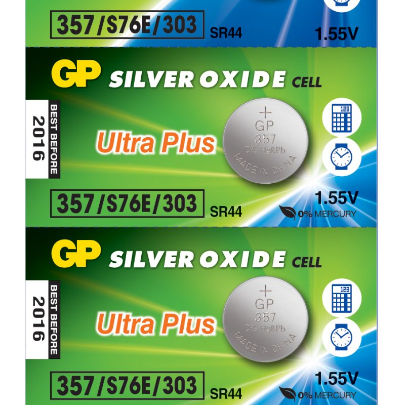 Photo of GP Ultra Plus 357 Silver Oxide Button Cell, 5pc