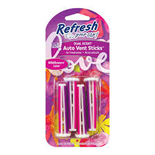 Photo of Refresh Your Car 4pk Vent Sticks Wildflowers & Love