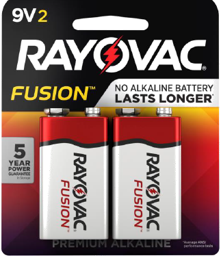 Photo of Rayovac Fusion Alkaline Carded 9v , 2pk (Trayed)