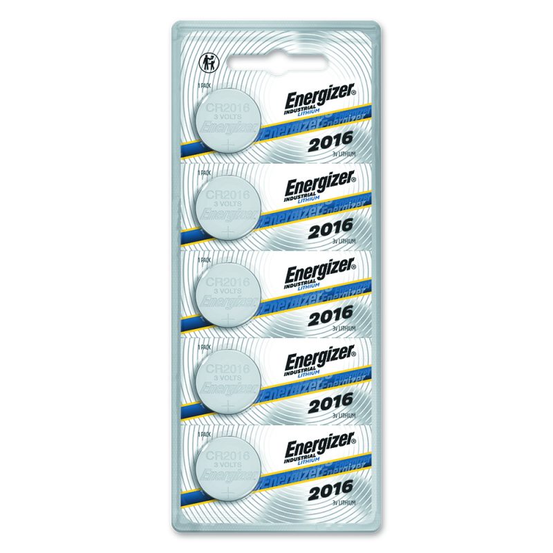 Photo of Energizer Industrial CR2016 Lithium Coin Cell, 5pk