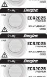 Photo of Energizer Industrial CR2025 Lithium Coin Cell, 5pk