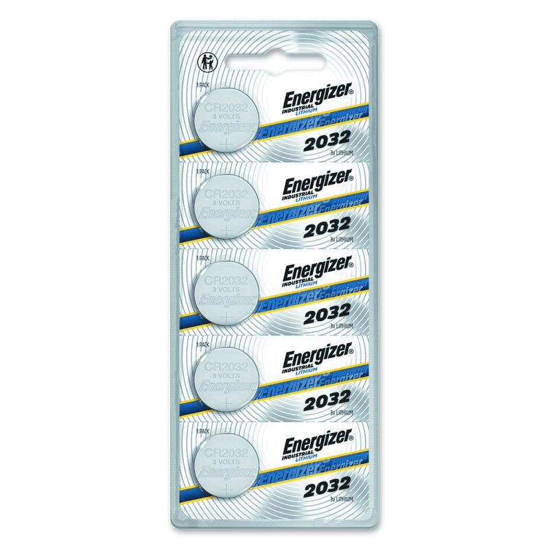 Photo of Energizer Industrial CR2032 Lithium Coin Cell, 5pc
